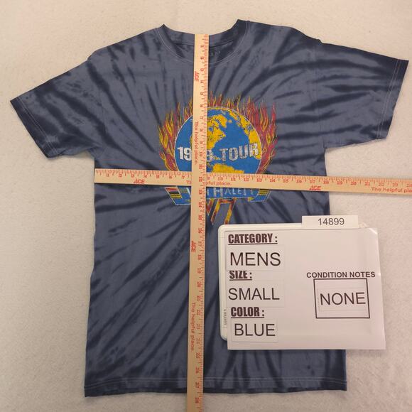 Van Halen Band Crew Neck Short Sleeve Graphic T-Shirt Adult Mens Size S Blue - Picture 5 of 9